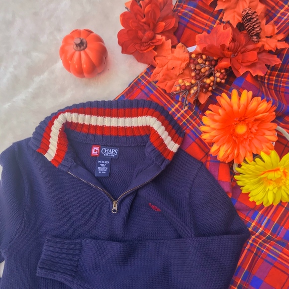 Chaps Navy Blue Pullover Sweater - Picture 1 of 6